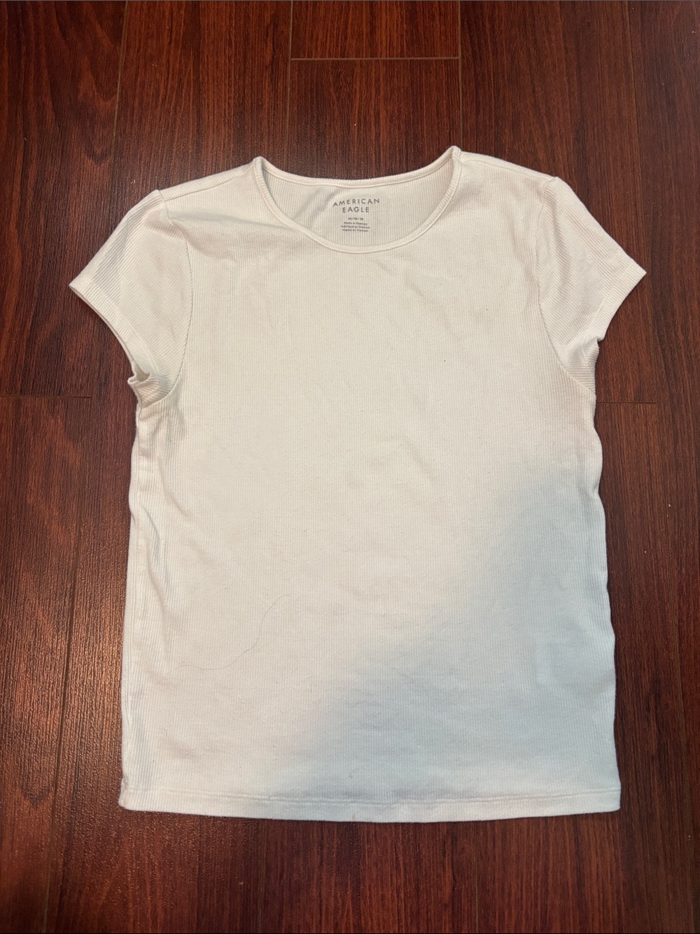 American Eagle Outfitters Women's Short Sleeve Crewneck Tee - Cream